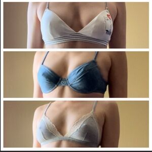 3 comfortable cotton bras bundle 32/34 A/B